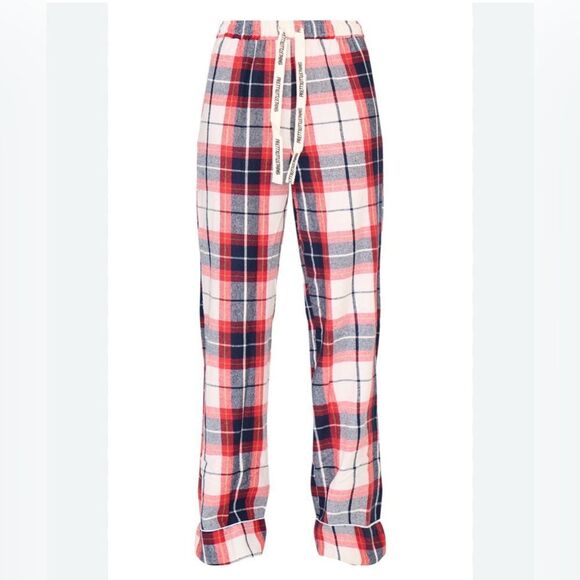 PRETTYLITTLETHING NWT NAVY CHECKED LONG PJ PANTS - s/m - Picture 2 of 6